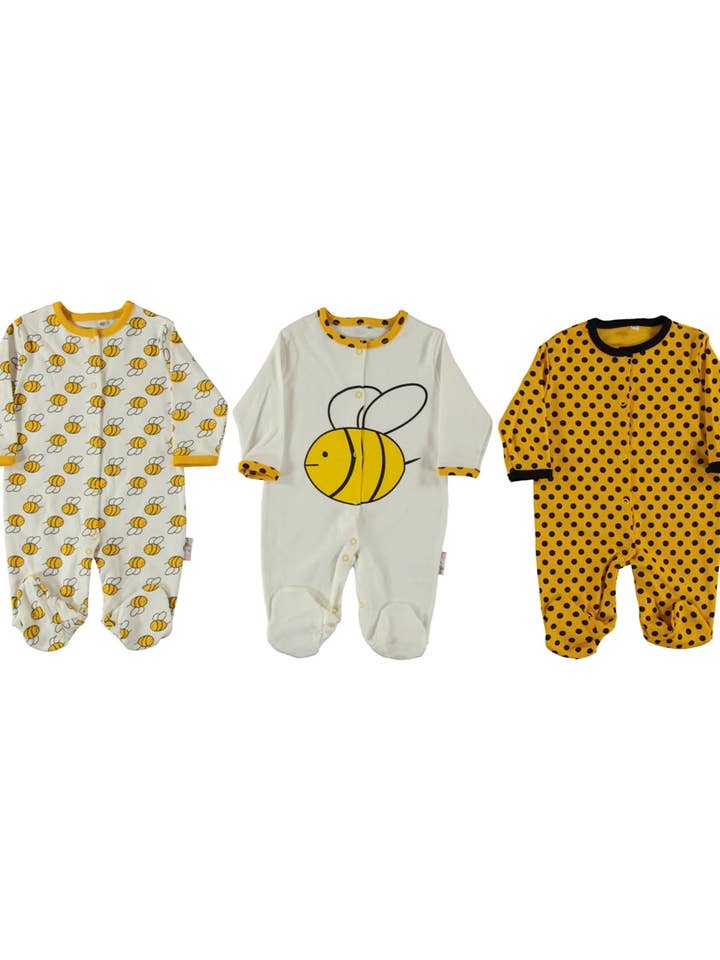 Lot de 3 dormeuses pour bébé Bumble bee pour la vente par Boom Bam