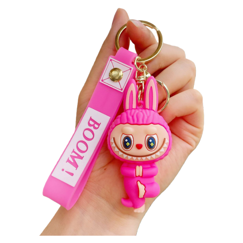 Auraquise - Vente Porte-clés – enfant - Porte-clés en silicone Monster Cozy Yoga Charm mignon dessin animé3
