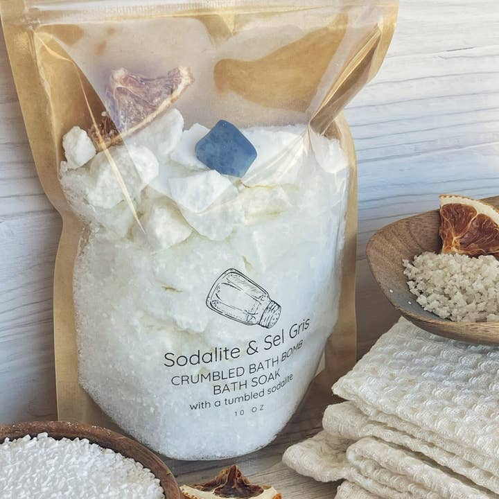 Rage Gems & Jewelry - Wholesale Bath soak/milk - Sodalite & Sel Gris Crumbled Bath Bomb Bath Soak7
