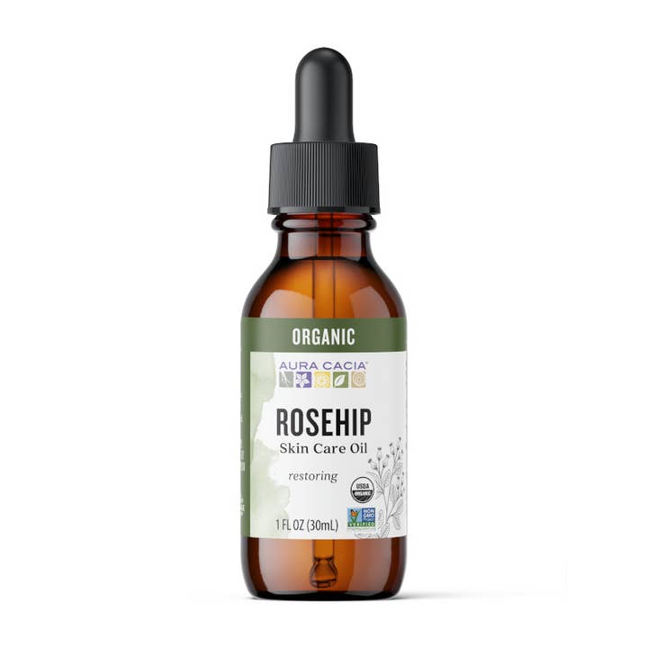 Aura Cacia - Wholesale Facial Oil - Organic Rosehip Skin Care Oil|Restoring Facial Serum|1 Fl Oz