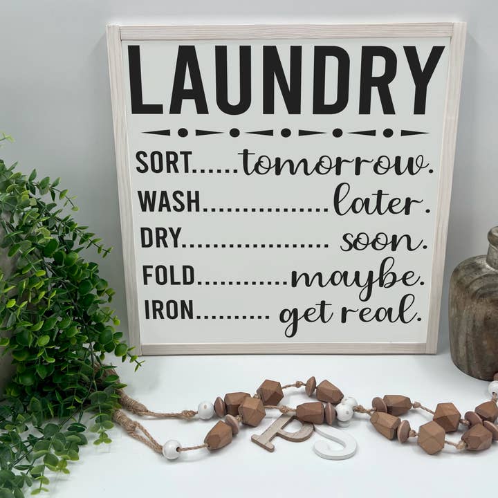 Lavandaria - Madeira Sign por atacado de Plain&Simple Decor