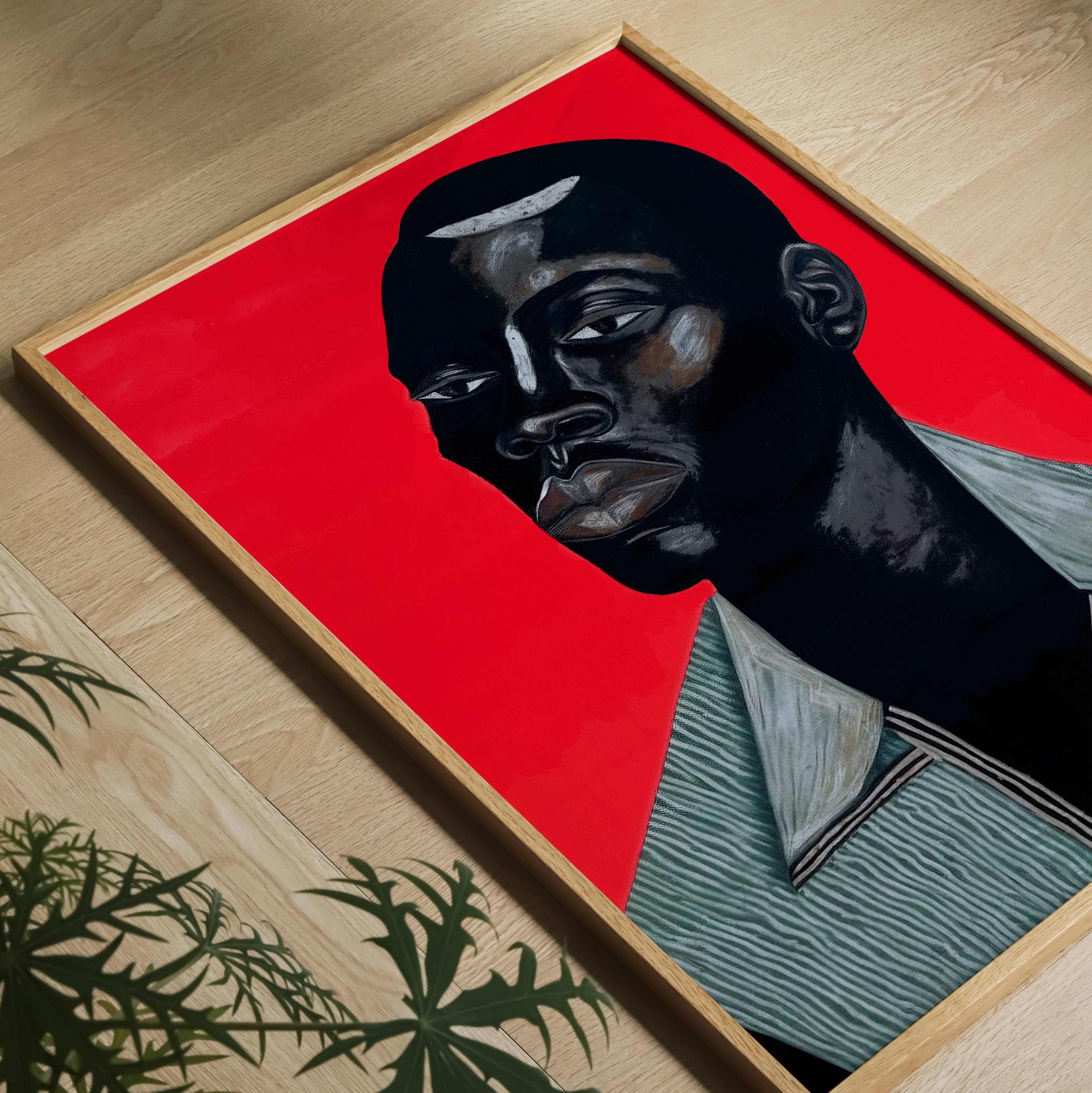 The Phoenix Palms - Wholesale Art Print - "Remy" Modern Portrait Art Print - Bold Red - Premium Paper6