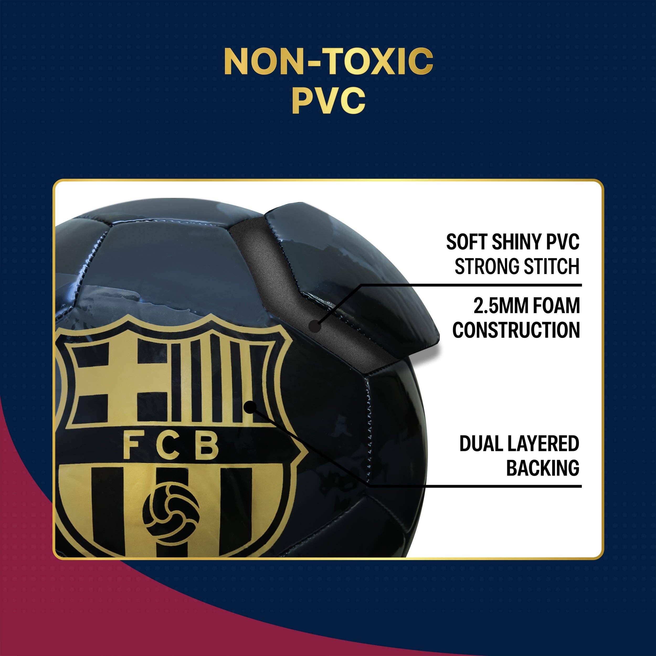 Icon Sports - Wholesale Sports Ball - FC Barcelona Soccer Ball - FCB93BL3