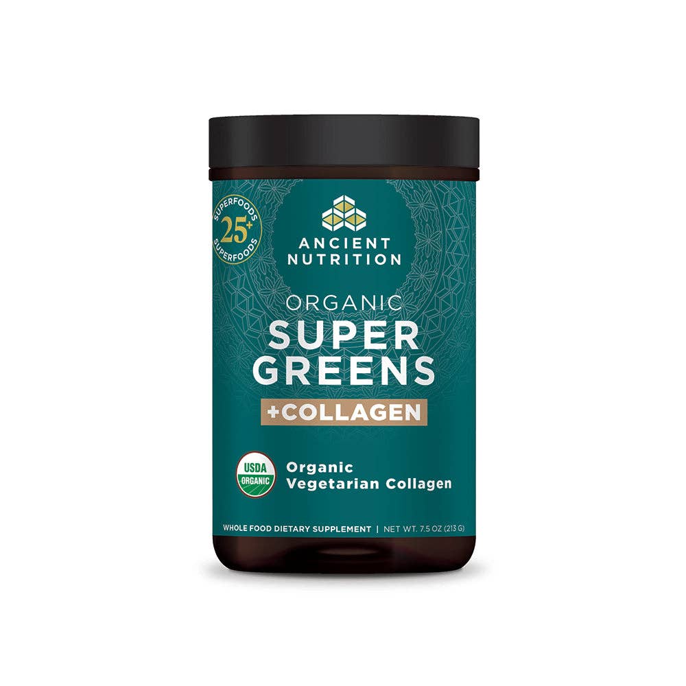 Black Organic SuperGreens + Collagen | Powder (25 Servings) for wholesale on Faire0