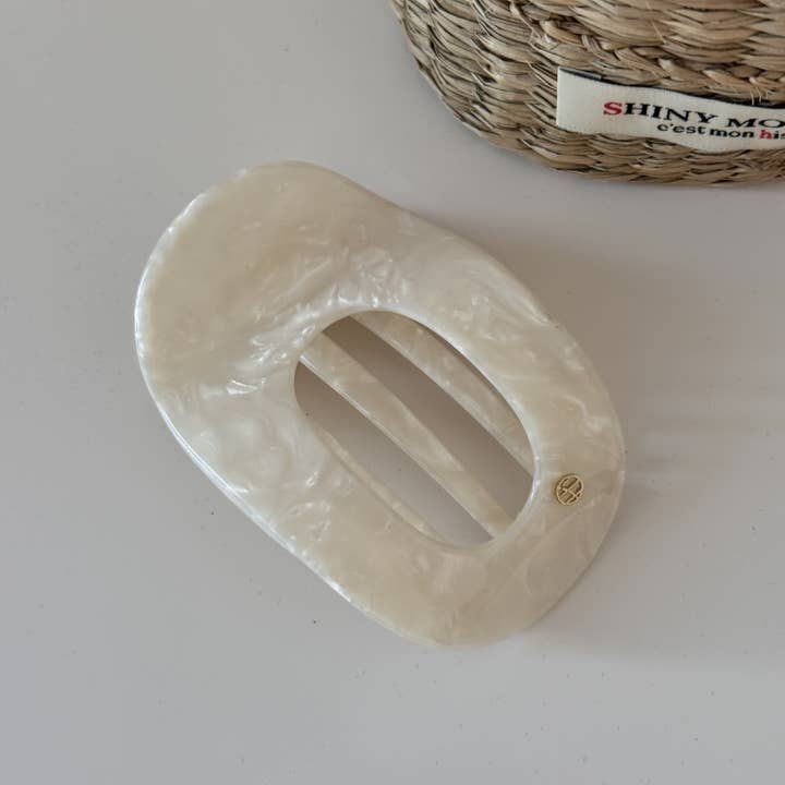 SoapElenGlen - Wholesale Hair Clip - Women's - Elegant Oval Hair Claw, Tortoise & Marble Pattern Hair Clip3