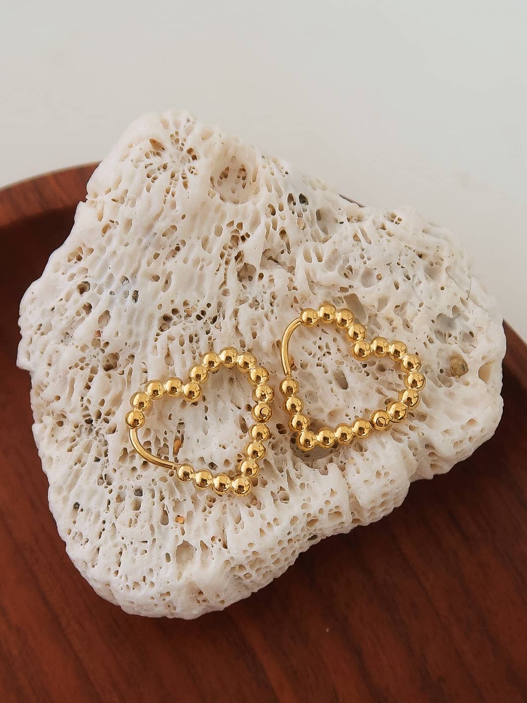 Maxine 18K Gold Non-Tarnish Petite Heart Earring for wholesale on Faire2