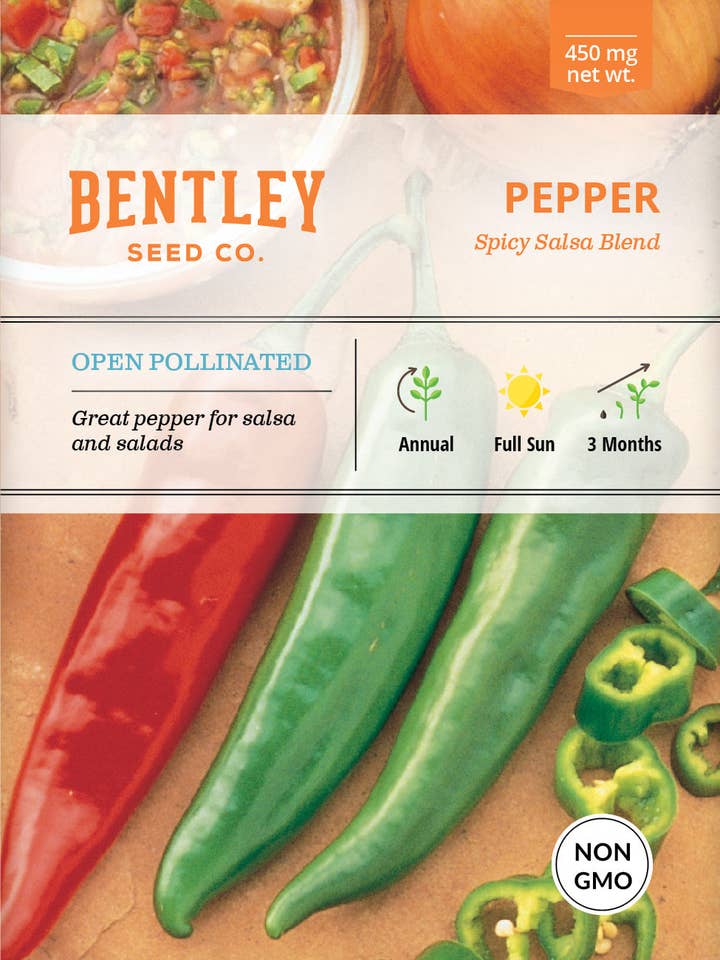 Pepper, Spicy Salsa Blend Seed Packets for wholesale by Bentley Seed Co.
