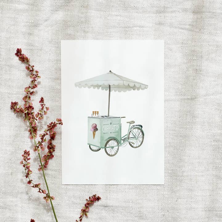 Postcard - Gelato Bike for wholesale by Leo La Douce GmbH