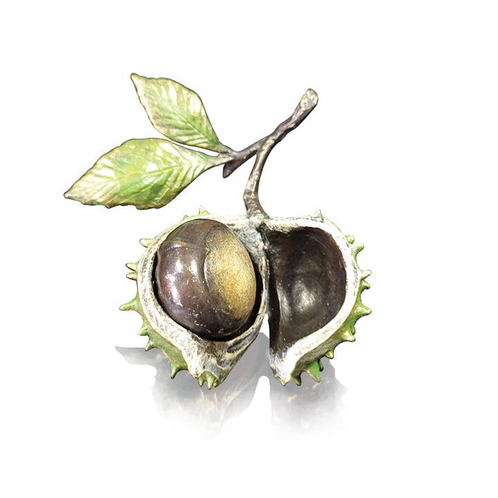 Richard Cooper Bronze – wholesale Decorative tabletop object – Conker - Hand Painted Bronze Sculpture 11661