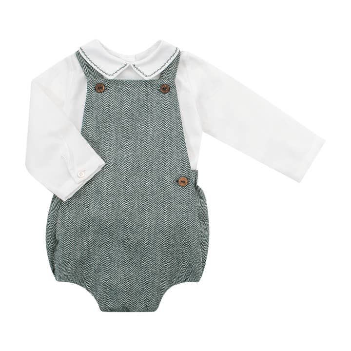 Billy shirt with leaf embroidery for wholesale by Kidiwi handmade