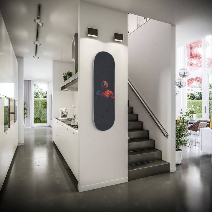 SkateboardArtsy - Wholesale Wall Accent - Spider_man | Skateboard Deck Wall Art | Wall Hanging Room Decoration | Skateboard Deck Display Floating Wall Mount4