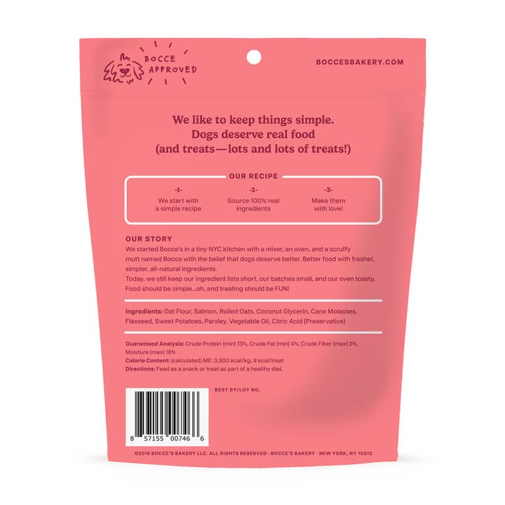 Pet Palette Distribution - Wholesale Pet Treats - Dog - Bocce's Bakery Salmon Soft & Chewy Dog Treats 6oz1