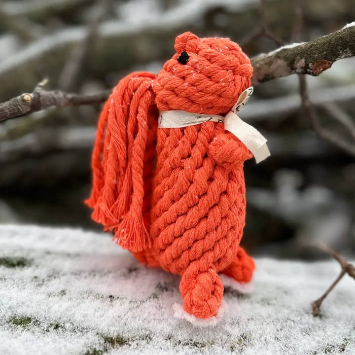 Juguetes de cuerda Eco-Squirrel hechos a mano para venta al por mayor de Monli Handcrafted Pet Toys