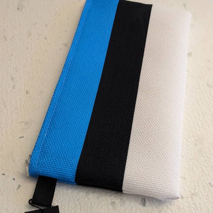 Cotton Canvas Pencil Case | Estonian flag for wholesale by Creative Artifacts HQ