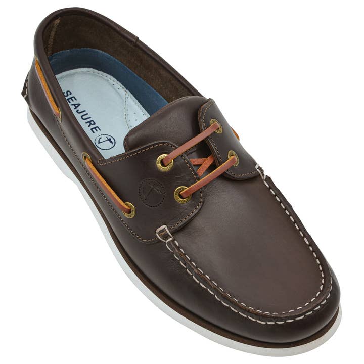 Seajure - Wholesale Boat Shoes - Men's - Men’s Boat Shoes Seajure Forvie Dark Brown Leather