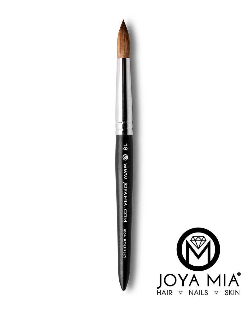 JOYA MIA - Wholesale Nailcare set - 100% Kolinsky Acrylic Nail Brush - Black Matte Finish  Sizes 6 to 2411