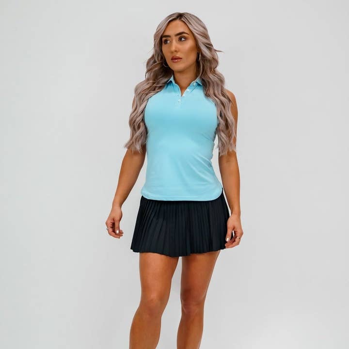 Polo sans manches en velours pour la vente par PILLAR ATHLETICS