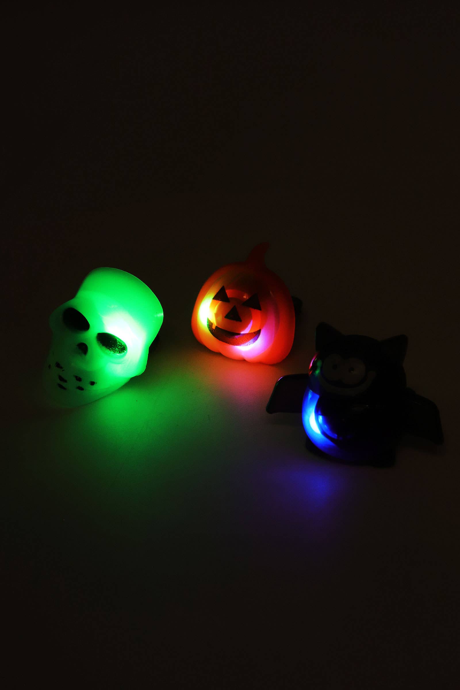 ASSORTED Halloween Ornament Led Light-up Ring - 24 Pcs for wholesale on Faire5