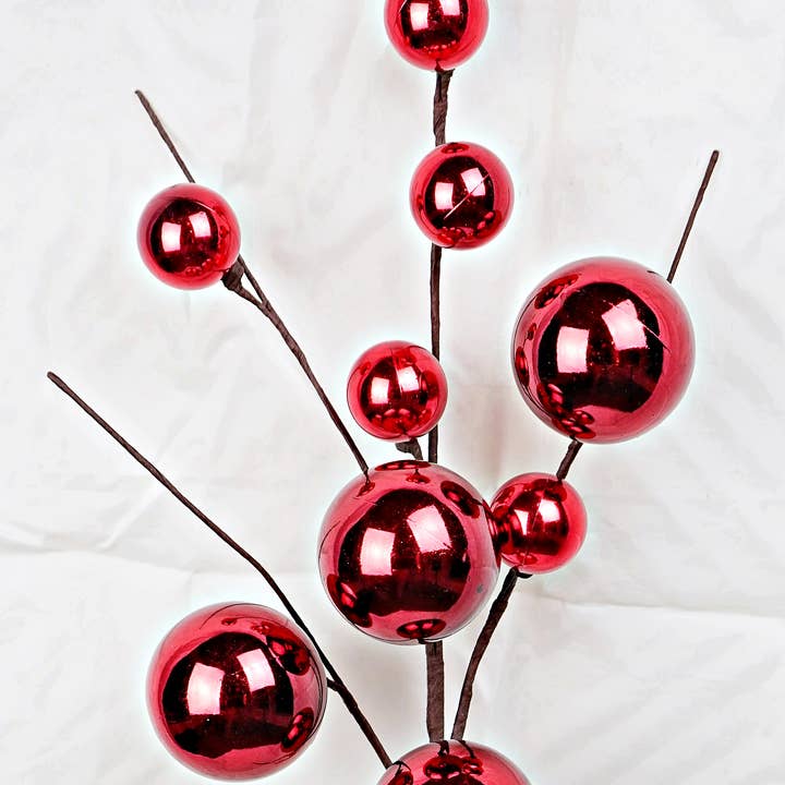 ISB73235- 29in Classic Red Ornament Ball Spray- and other Purchase Wholesale red ball. Free Returns & Net 60 Terms on Faire trending on Faire.