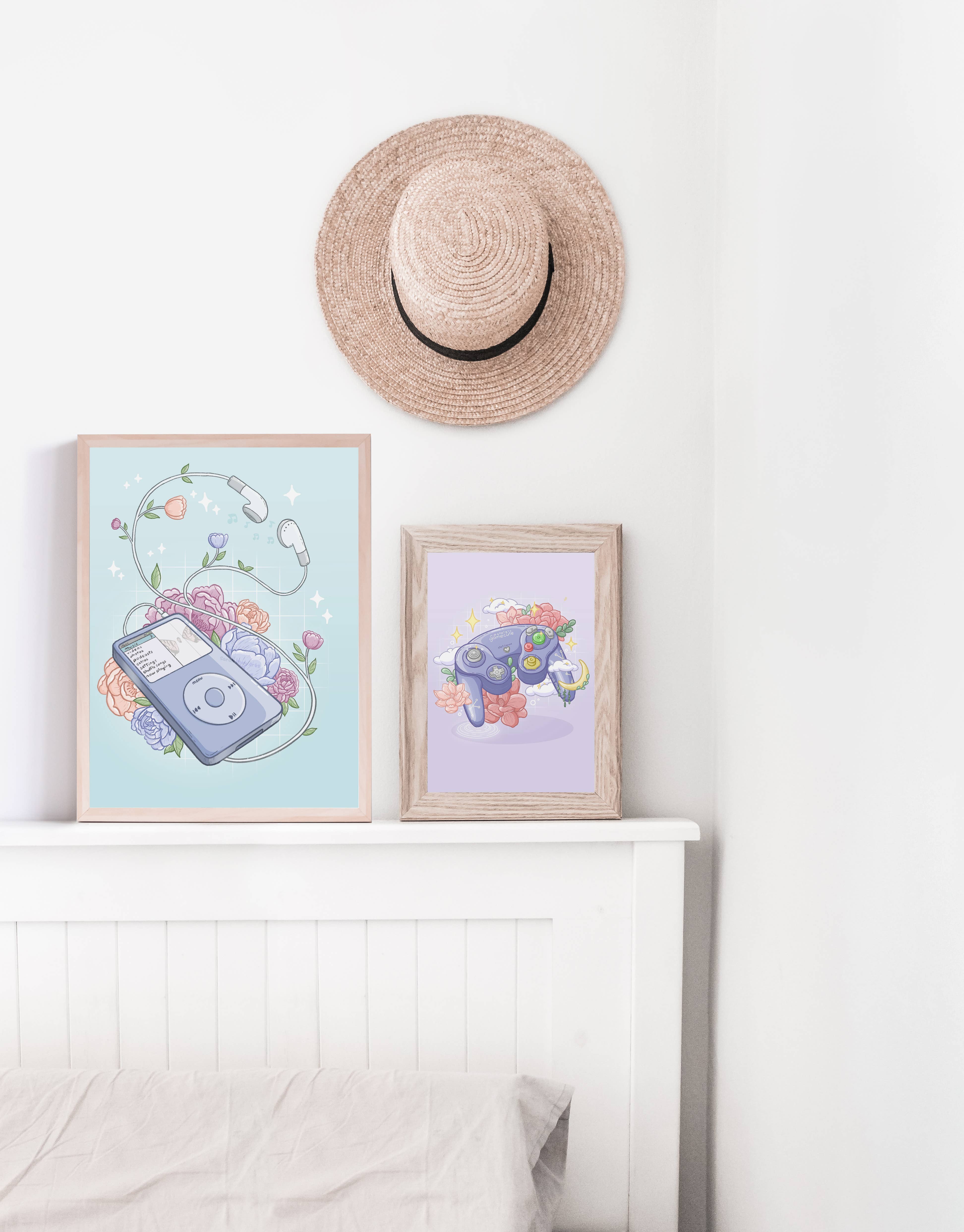 Sarah May Arts - Wholesale Art Print - iPod Classic Print | Retro Nostalgic Floral Art5