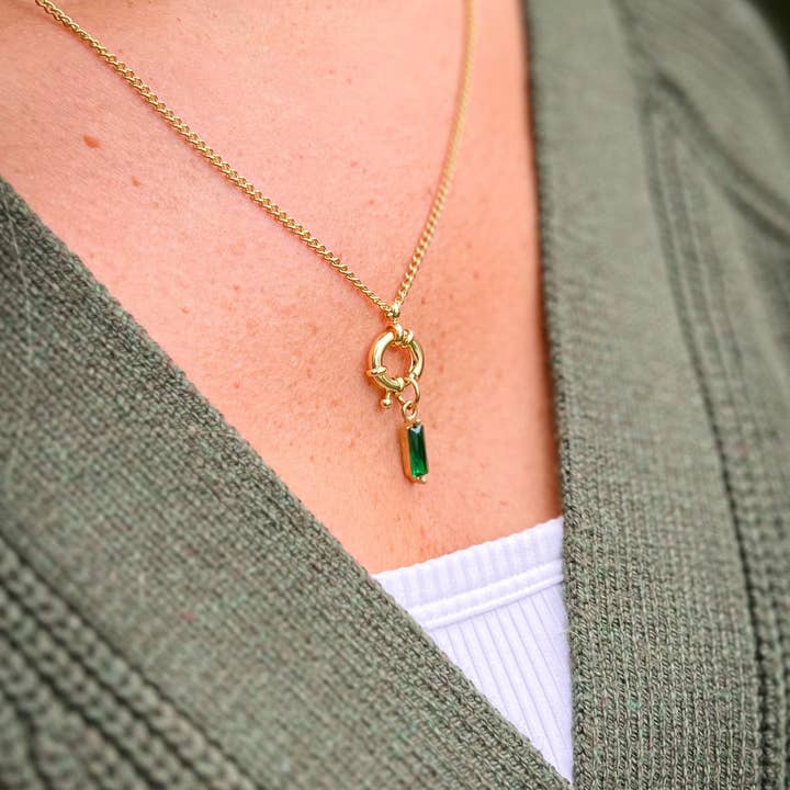 Natalie Clare Collections - Wholesale Pendant/Charm Necklace - The Emerald Necklace