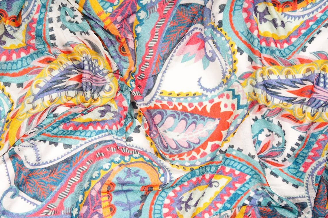 Linen Connections - Wholesale Scarf - Women's - Silk Modal Scarf  luxurious fabric blend - White/Blue3