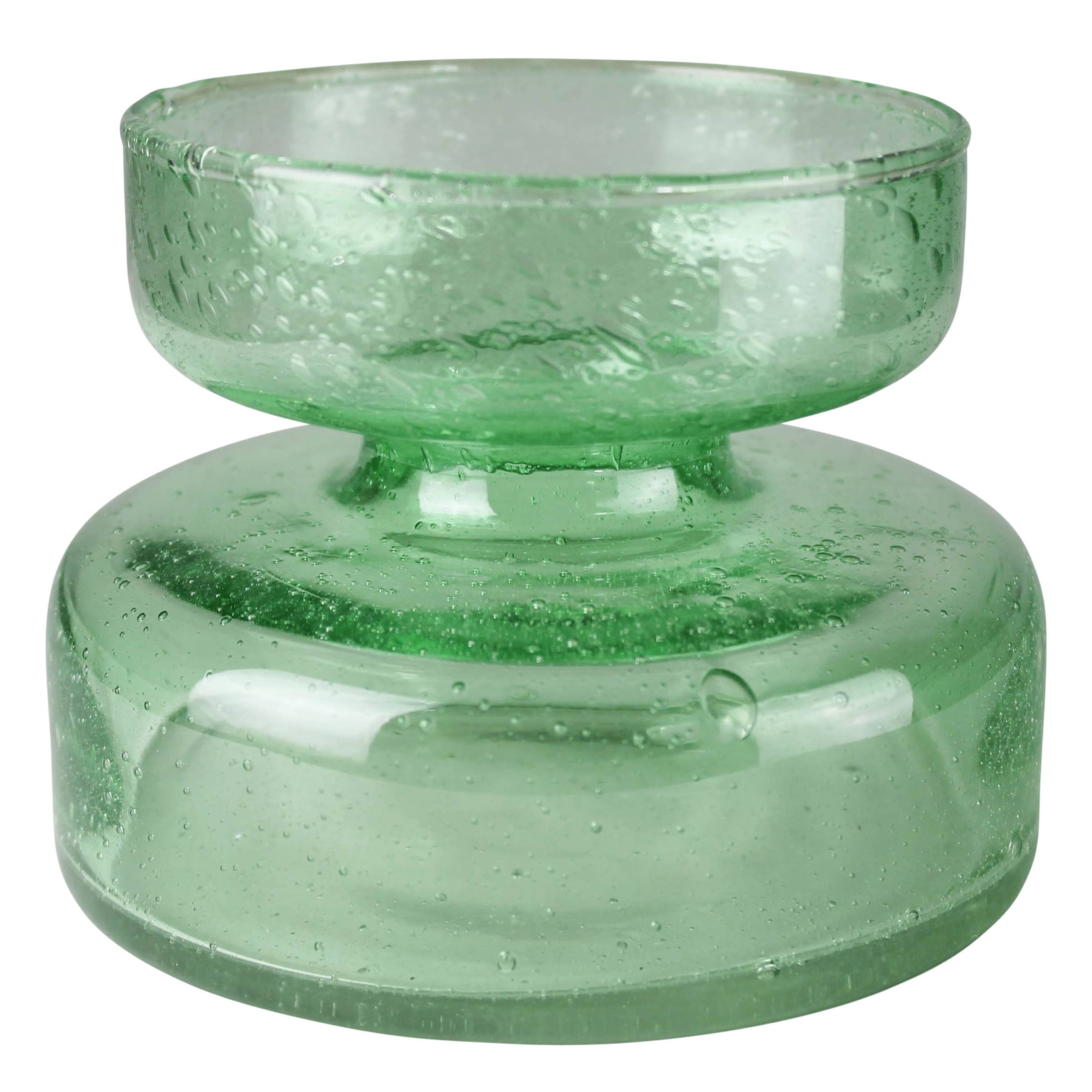HomArt - Vente Vases - Vase à bulbe en verre semé, vert0