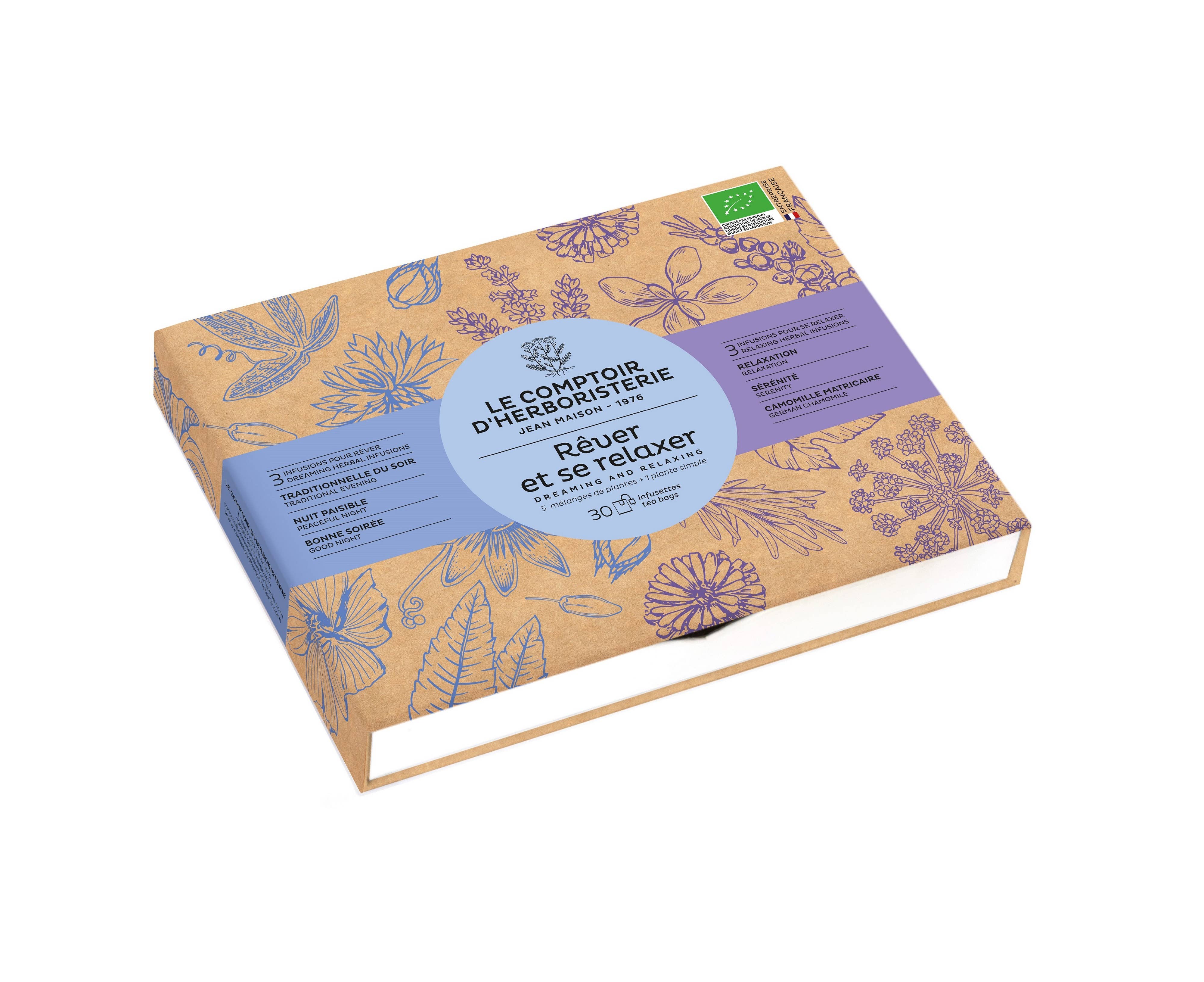 LE COMPTOIR D'HERBORISTERIE - Wholesale Health/Detox Tea - BOX OF 6 INFUSIONS FOR DREAMING AND RELAXING 30 ORGANIC INFUSIONS2