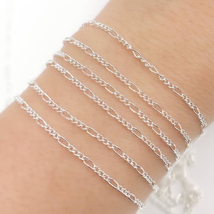Jewels & Chains - Wholesale Craft Supplies - 2031CSS. Sterling Silver Figaro Chain5