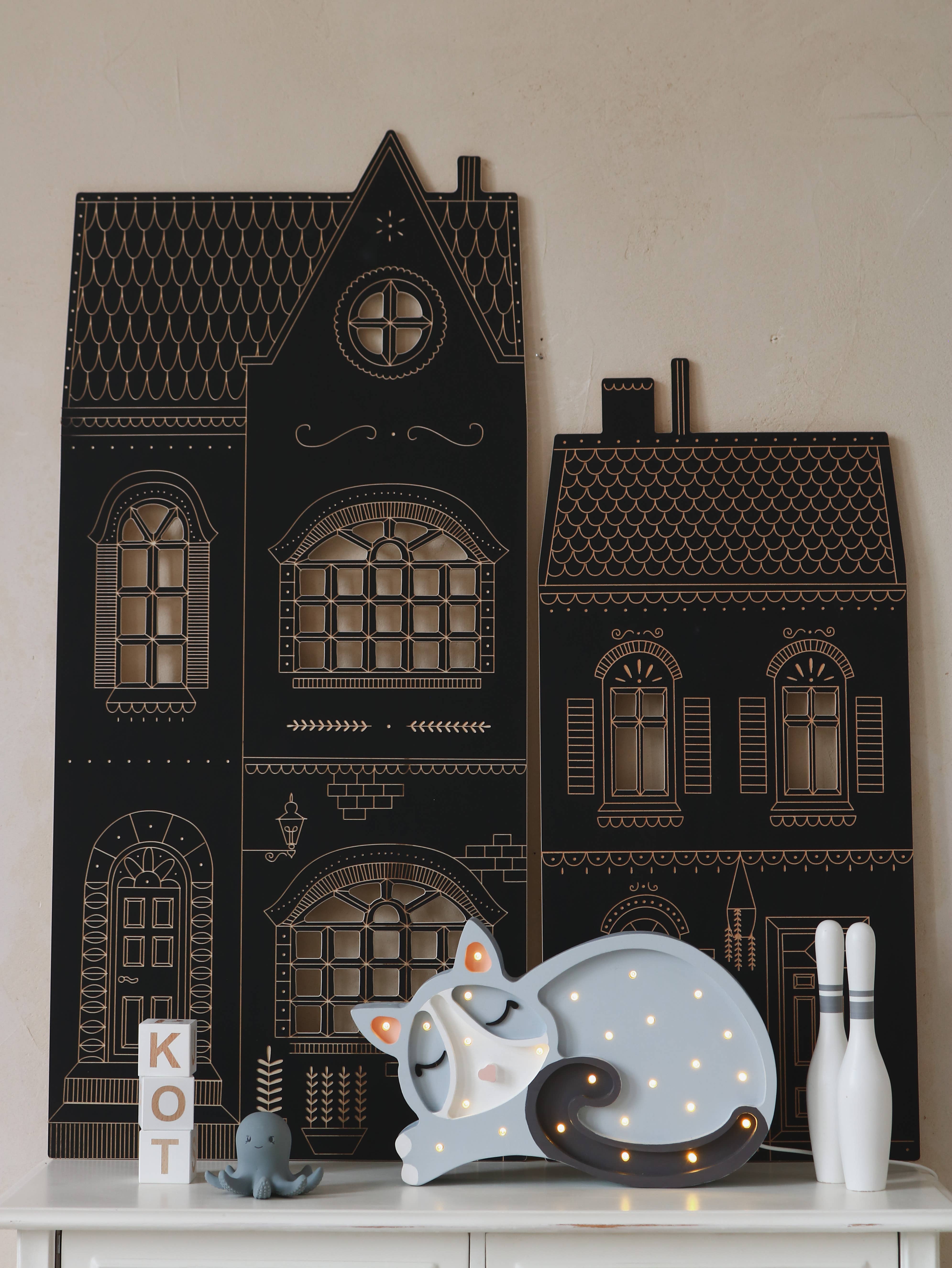 milin – Lousa - Crianças e bebés por atacado – Casa de habitação grande, lousa de madeira com giz8