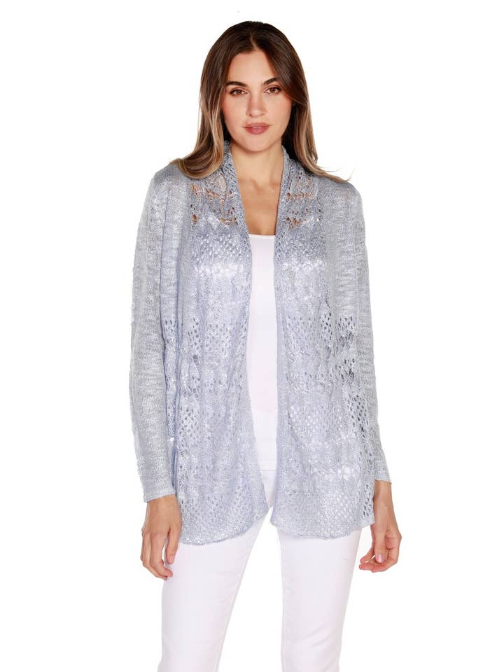 Belldini - Wholesale Cardigan - Women's - Women's Long Sleeve Crochet Knit Swing Cardigan17