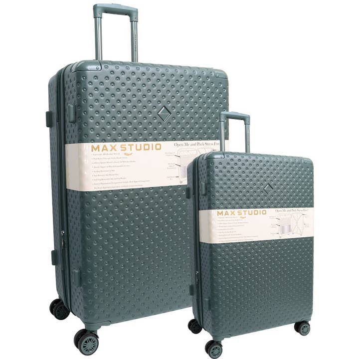 Magid - Wholesale Luggage - Max Studio Tonal Tufted ABS 2-Piece Hard-Sided Luggage Set