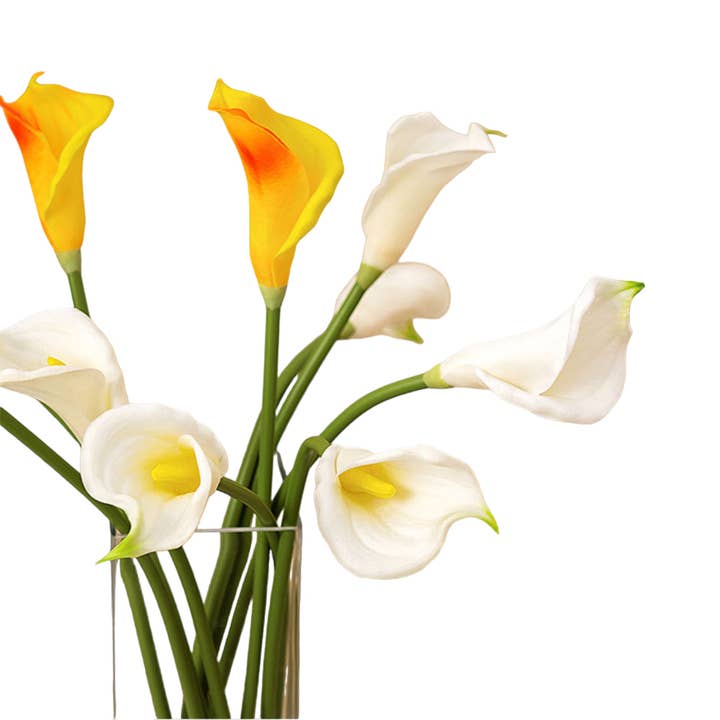 Sun Decorer - Wholesale Artificial Flowers - 26 inch Tall Artificial Calla lily Flower Stems (Set of 3)