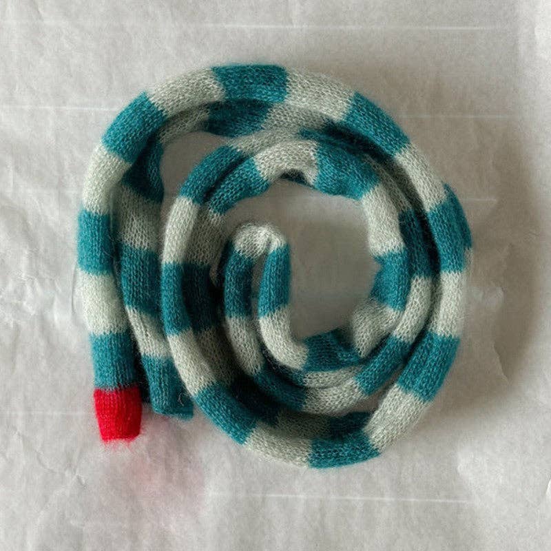 alberalkirk - Wholesale Scarf - Women's - Mohair Blend Long Loop Scarf Striped Pattern  M5A0826