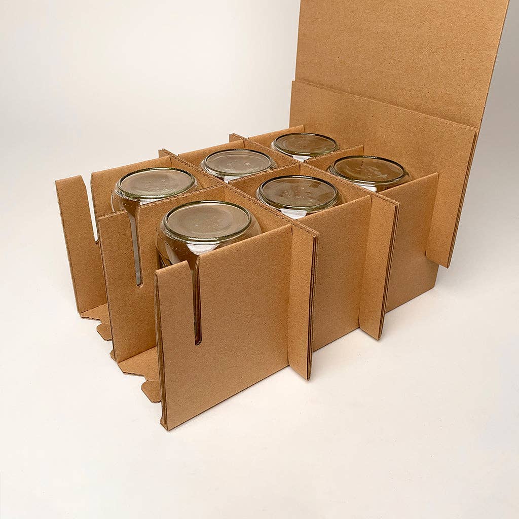 Flush Packaging - Vente Coffrets cadeaux - Boîte d'expédition de 12 pots Mason à ouverture régulière Ball de 16 oz (pinte)™4