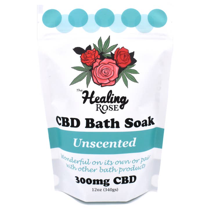Unscented CBD Bath Soak - 12oz | 300mg for wholesale by The Healing Rose