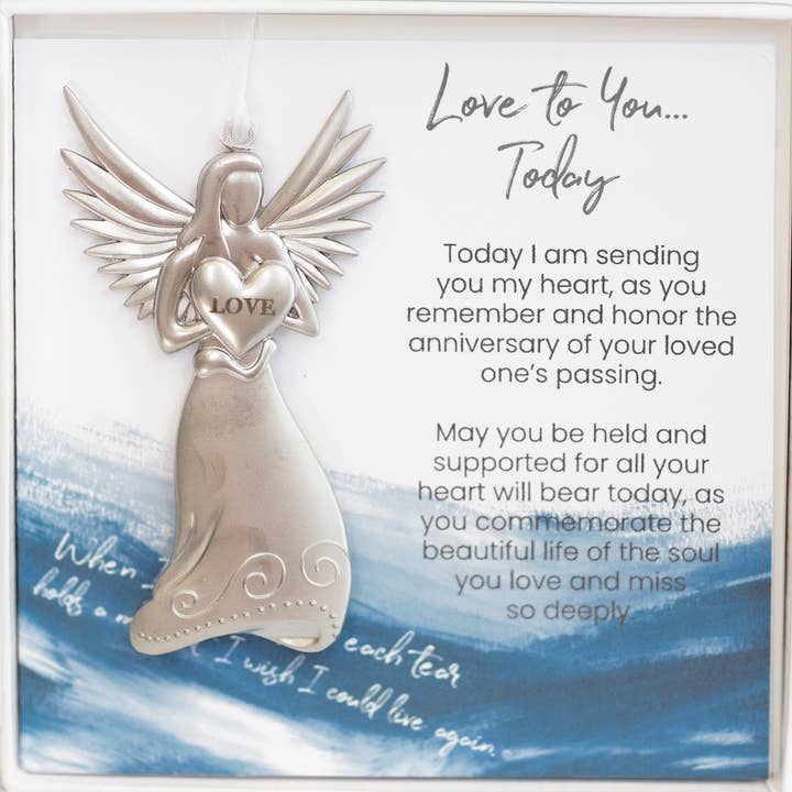 The Grandparent Gift Co. Inc. - Wholesale Ornament - Anniversary Of Loss Gift: Sympathy Angel Ornament 4549