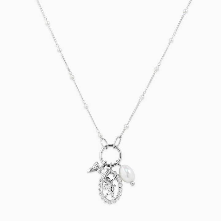 Sessori - Wholesale Pendant/Charm Necklace - Trio Charm Angel Pearl Necklace1