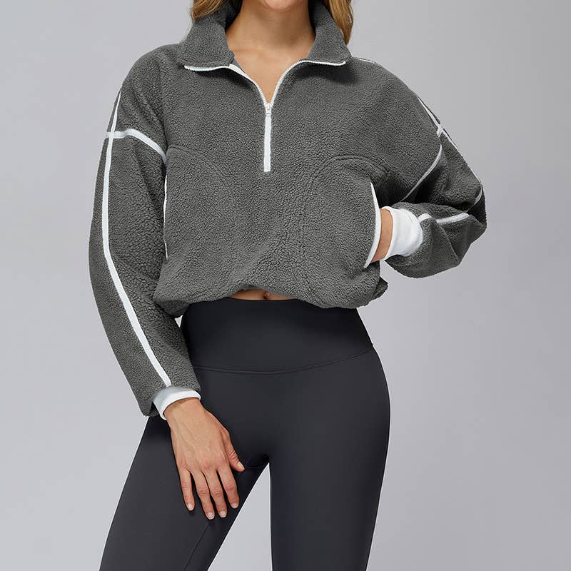 WONDERXFANS - Wholesale Athletic Jacket - Women's - Stand collar windproof sports jacket5