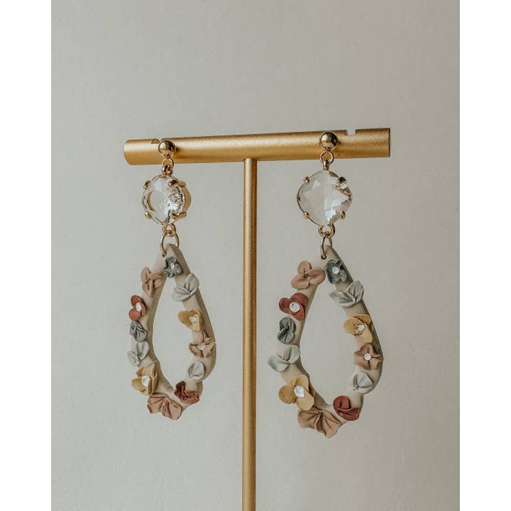Clay & Fern Co. - Wholesale Dangle Earrings - Haven Earrings - Floral Clay Earrings