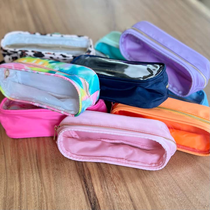 Palmy Pineapple - Wholesale Pencil Case/Pouch - Clear Front Nylon Pencil Case | Makeup Case | Travel Case