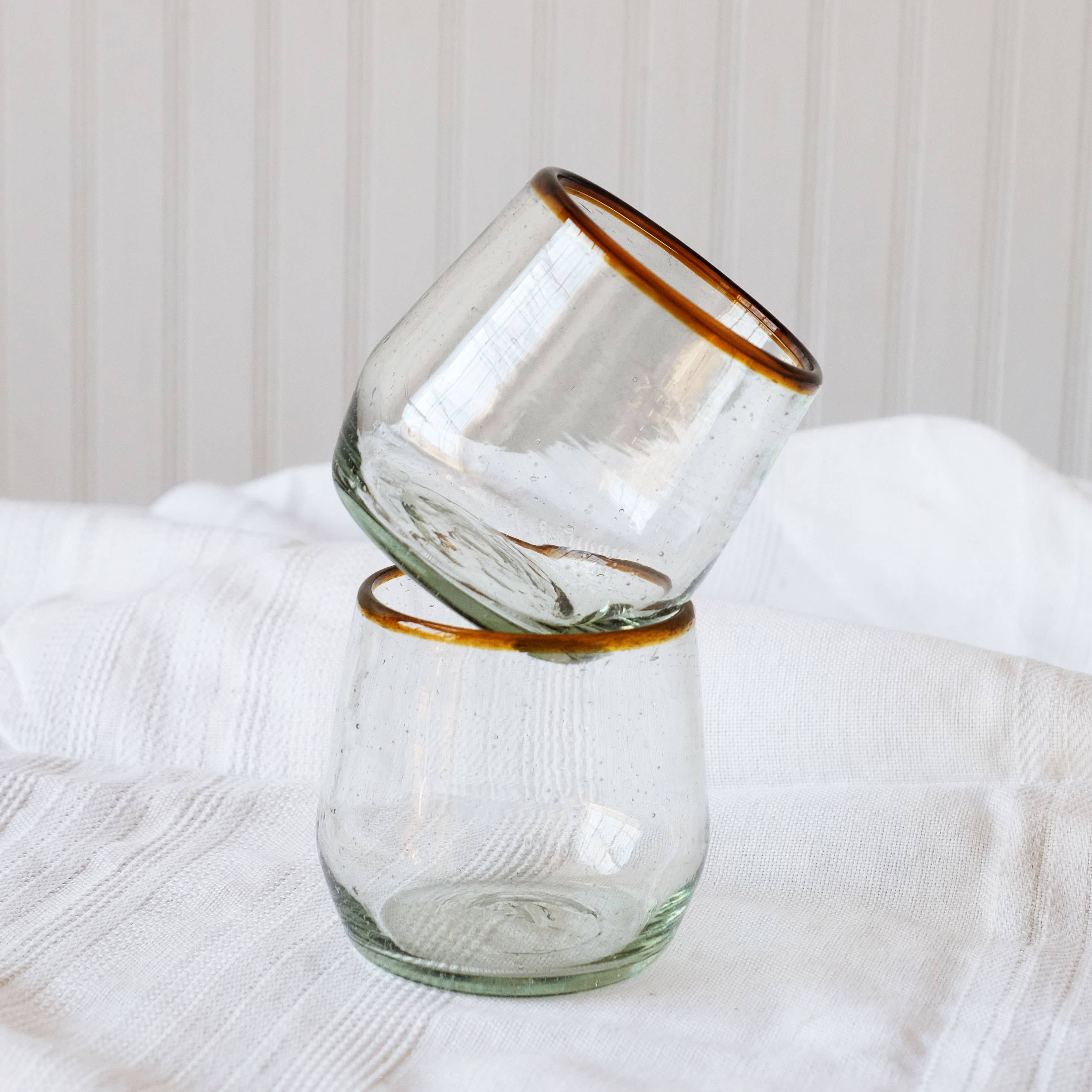 Sobremesa – wholesale Vinglas – Amber Rim Roly Stjälklöst Vinglas | Barutrustning, Glasartiklar3