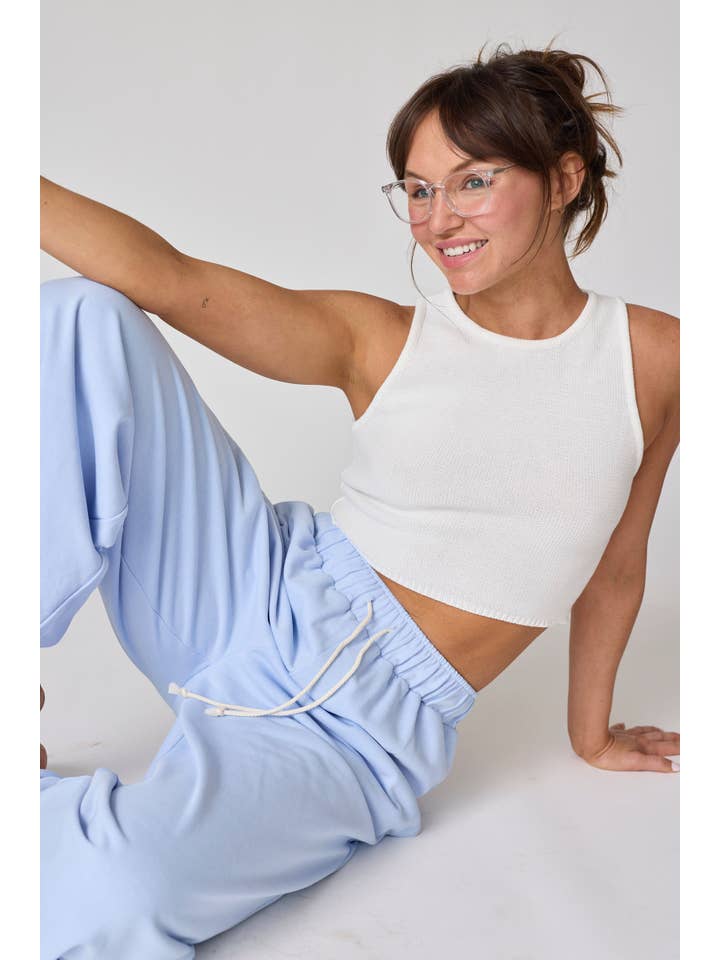 Papermoon - Wholesale Knit Top - Women's - PT17294-T - Lara Round Neck Sleeveless Crop Knit Top