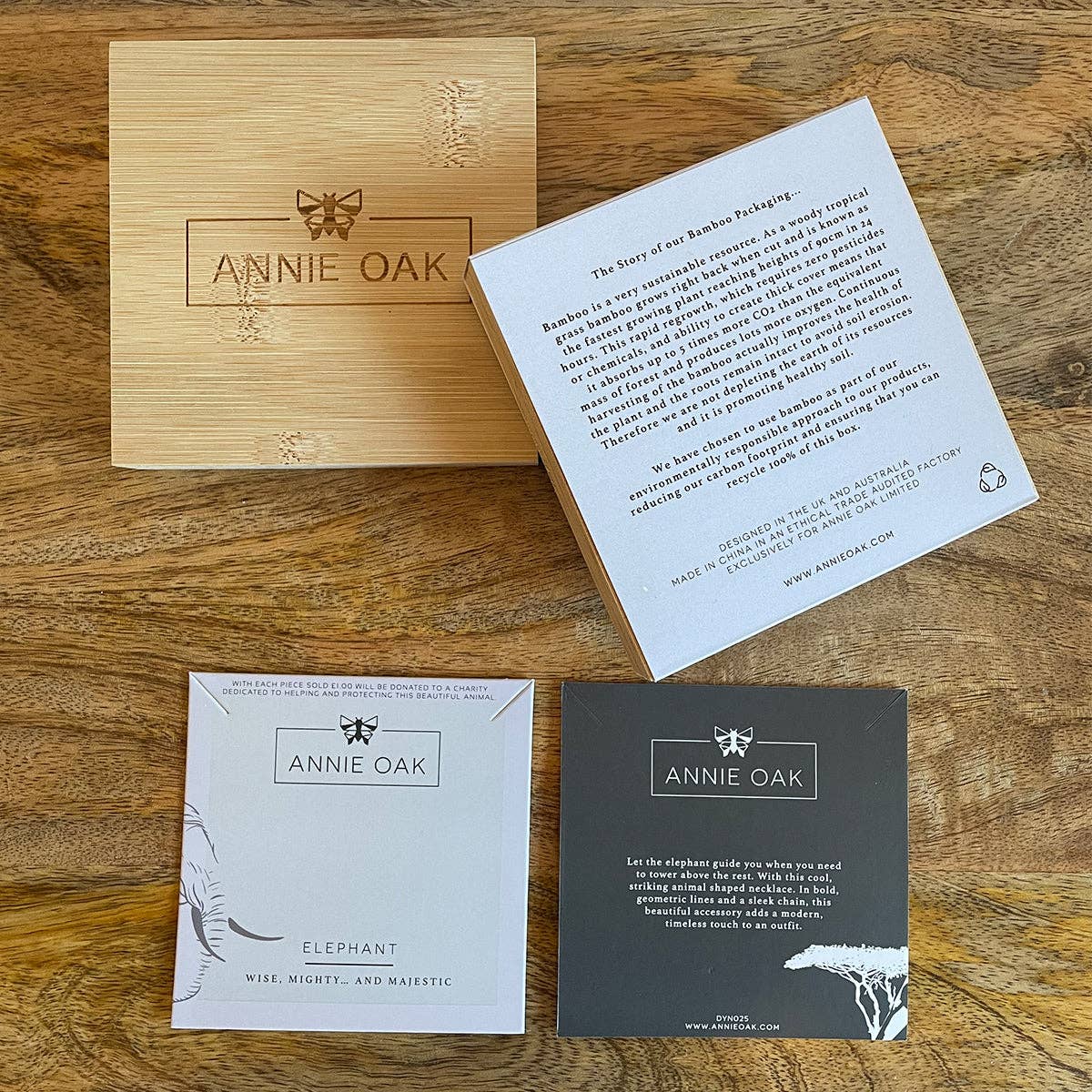 Annie Oak – wholesale Pendant/charm necklace – Elephant Geometric Necklace Silver5