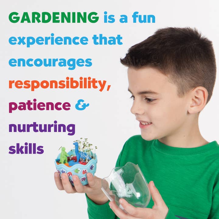 Faber-Castell / Creativity for Kids - Wholesale DIY Craft Kit - Kids - Grow a Mini Garden – Dinosaur - DIY Craft Kit for Kids
