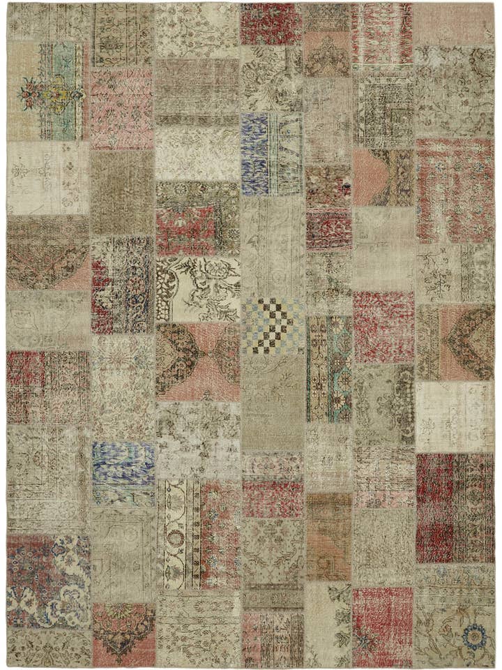 10x13 Beige Patchwork Matta - 43284 för wholesale av RUG N CARPET