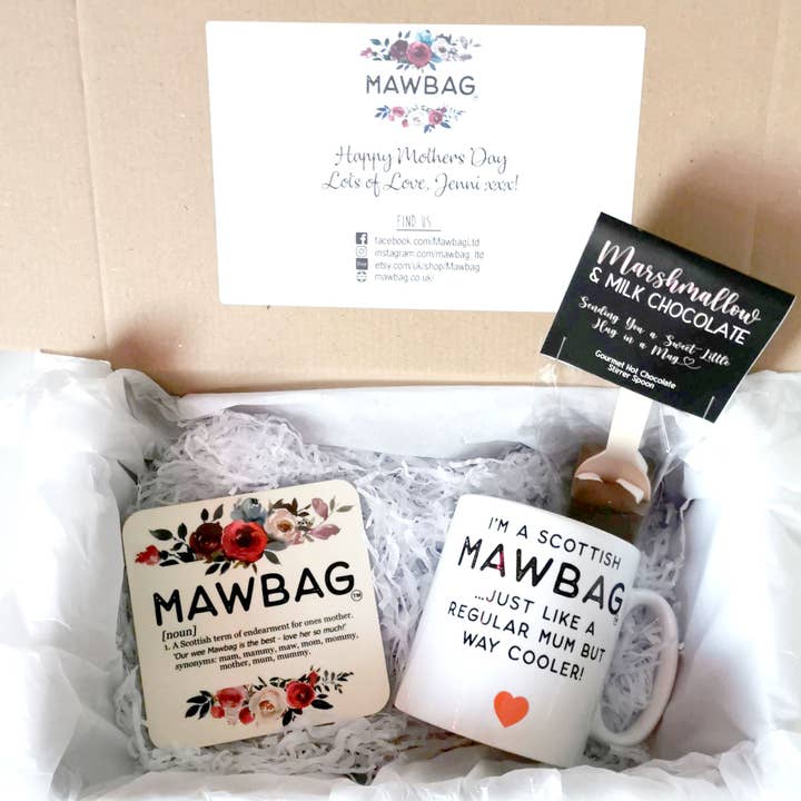 Scottish Mawbag | Mothers Day Gift Set | Gifts for Mum | Mum Birthday Gift | Mum Gift Box | Mum Gift | Mum Coaster | Mum Mug Funny for wholesale by Mawbag