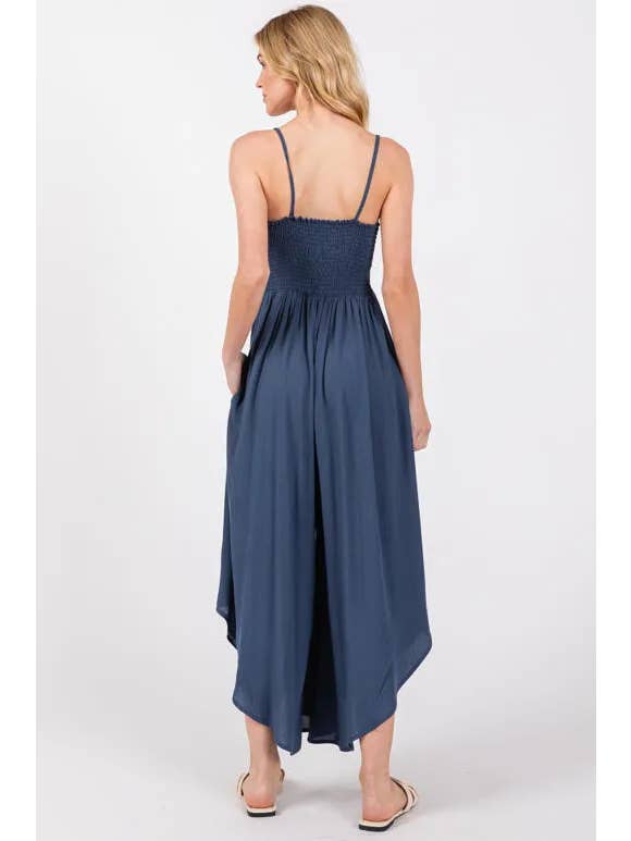 Final Touch - Wholesale Jumpsuit - Women's - Woven Solid Midi Jumpsuit - NJU60322-HV