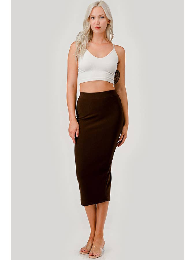 MIO WHOLESALE – wholesale Kjol - Dam – 1161LSK STRETCHKJOL MED SLITS BAK