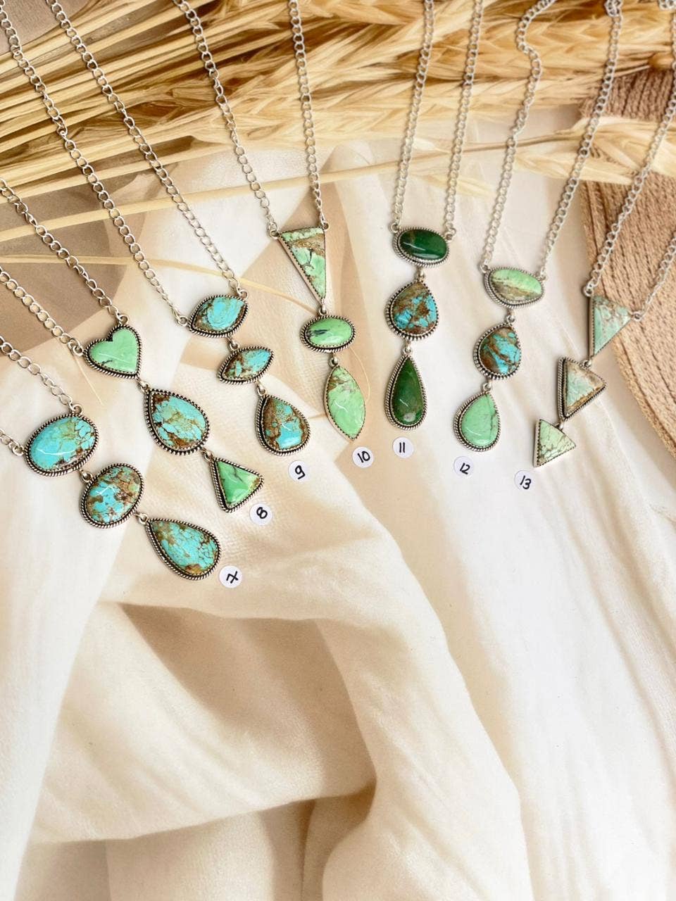 Krush Kandy - Venta al por mayor Collar en Y - Collar Lariat de Turquesa Australiana y Variscita Sno 321